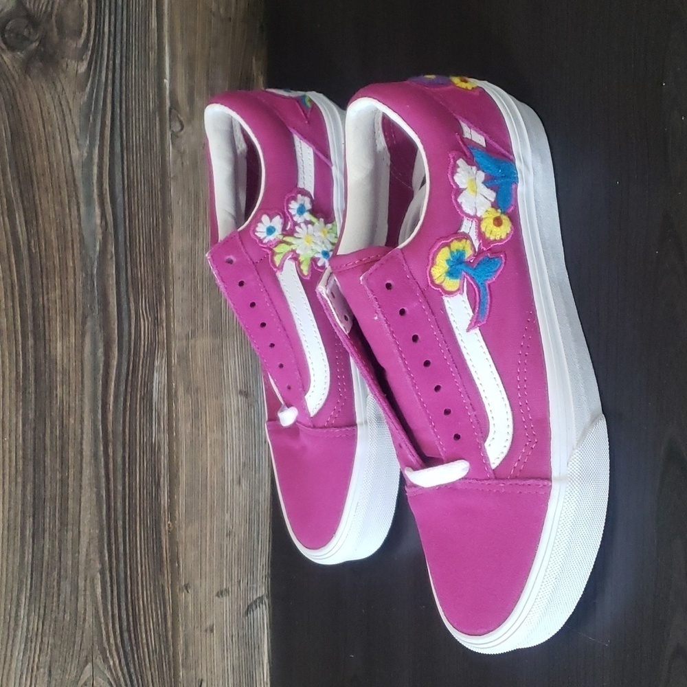 New Vans Old Skool Womens Sneakers Size 6.5 Floral Pink Feminine Cottagecore Fun - Picture 6 of 11